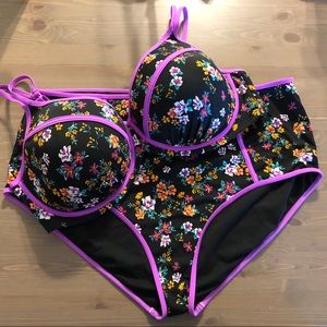 Floral High Waist Bikini